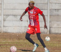 Former Baroka FC star Mthokozisi ‘Dancing Confidence’ Ngcobo in action for Mbabane Swallows during the Pigg’s Peak Clean Up Campaign tournament on Saturday.