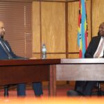 Prime Minister Russell Mmiso Dlamini and OPEC Dr Abdulhamid Alkhalifa.