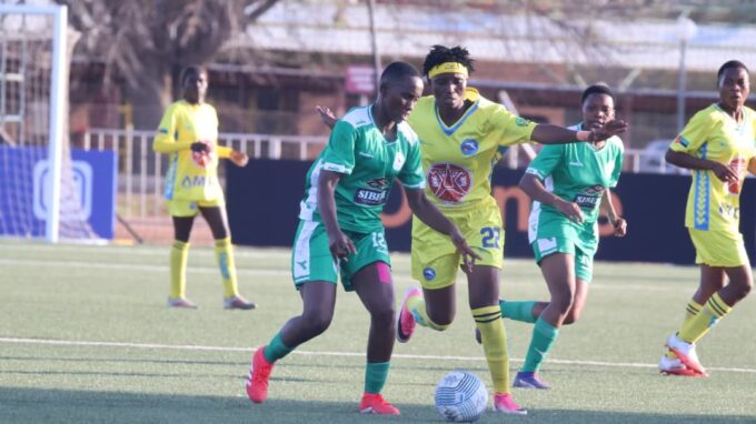 Nsingizini Hotspurs Ladies in action against Costa do Sol. (Pic: Cosafa.com)
