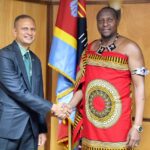 Prime Minister Russell Mmiso Dlamini bid farewell to the outgoing High Commissioner of the Republic of India to Eswatini, N. Ram Prasad