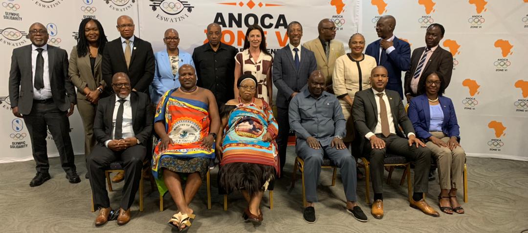 Minister of Tourism and Environmental Affairs Jane Mkhonta with delegates attending the ANOCA Zone VI Secretaries General Seminar 2027 in Ezulwini.(Pics:Sanele Jele)