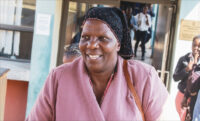 Hlengiwe Sylvia Mkhonta leaving the Manzini Magistrates Court after appearing on a fraud charge involving an alleged E133 754 loss at Raleigh Fitkin Memorial Hospital. (Pic:Siphosethu Dlamini)