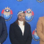 The new PLE Brand and Marketing Manager Nqobile Simelane flanked by Chairman Polycarp Dlamini (R) and ExCo Member Bongani 'Bhanyaza' Mdluli. (Pic: Machawe Fakudze)