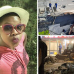 The late Tiyandza Masilela. (R) How the roof collapsed on top of IDENTITY Clothing after a structure fell on it. (Pic: Siphosethu Dlamini)