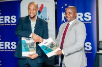 ERS Commissioner General, Brightwell Nkambule (L) and Eswatini Tourism Authority CEO, Vusie Dlamini after the MoU signing. (Pic: Supplied by Eswatini Tourism Authority).