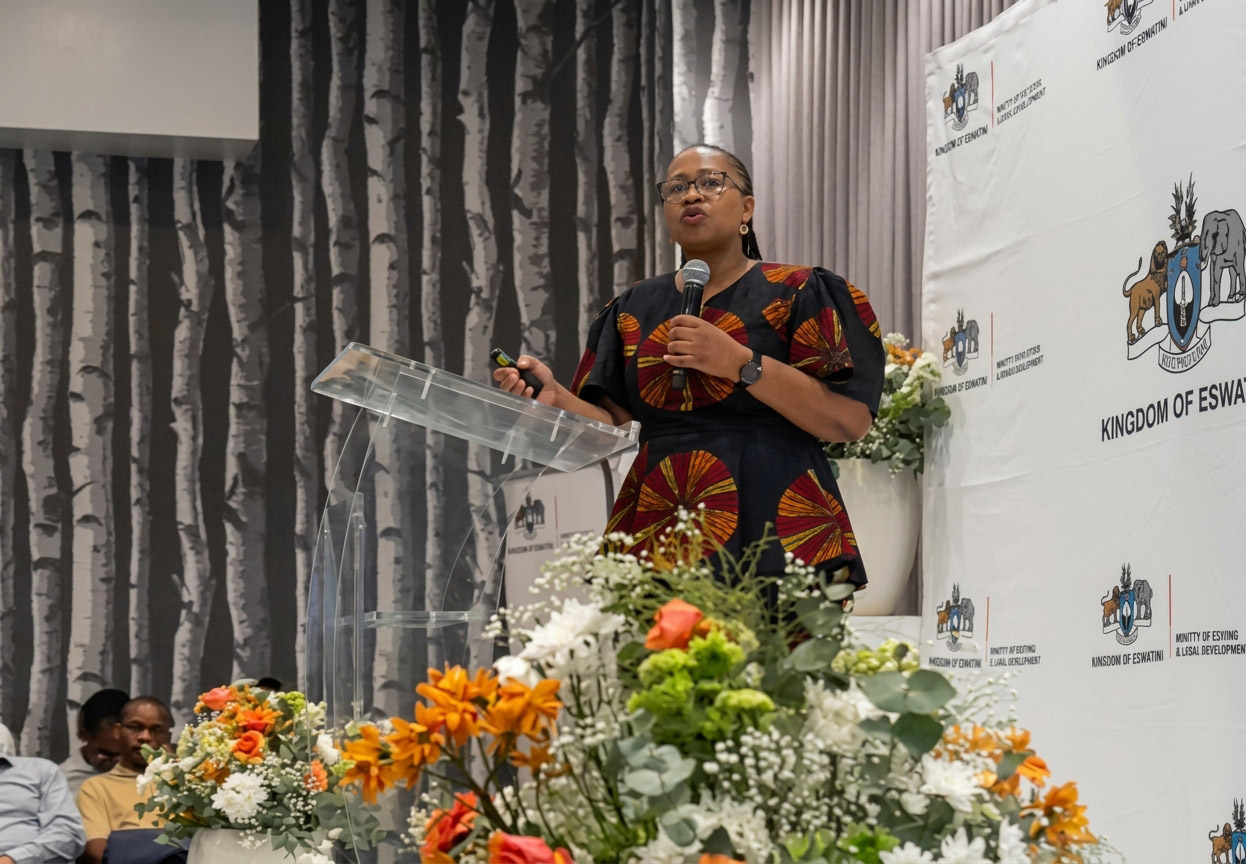NDRMA Programme Manager Gcebile Dlamini making her remarks. (All pics Mnelisi Dlamini Dlamini)