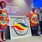 Princess Sakhizwe and Melusi Zox Dlamini received this rug from Rugs Eswatini founder Ncwiki Flexiano.