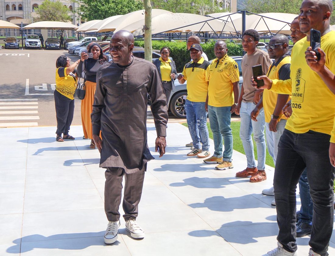 MTN Group Senior Vice President Ebenezer Asante upon arrival.