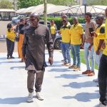 MTN Group Senior Vice President Ebenezer Asante upon arrival.
