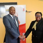 Prime Minister Russell Dlamini with Dr. Nondumiso Ncube after she was announced as NERCHA executive director.
