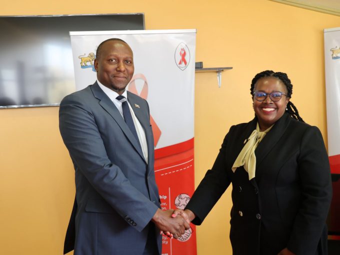 Prime Minister Russell Dlamini with Dr. Nondumiso Ncube after she was announced as NERCHA executive director.
