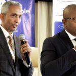 Commerce Minister Manqoba Khumalo. AeTrade Group CEO and Interim CEO of the Africa Strategic Investment Alliance, Mulualem Syoum.