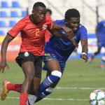 The national U-20 in action against their Mozambican counterparts. (Pic: COSAFA)