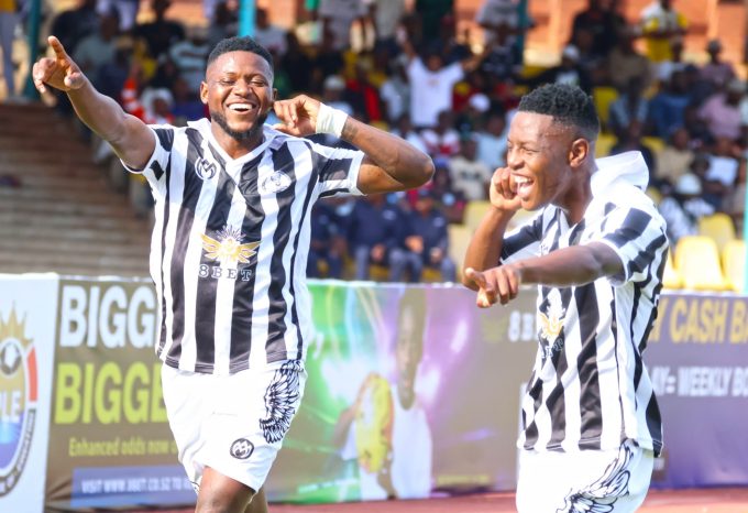 Mbabane Highlanders’ SA duo Nkosivumile Zulu and Smiso Gumede.