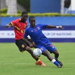 Eswatini's Yenziwe Shongwe battling for the ball with Angola's Lourenco Didissa. (Pic: COSAFA FB)