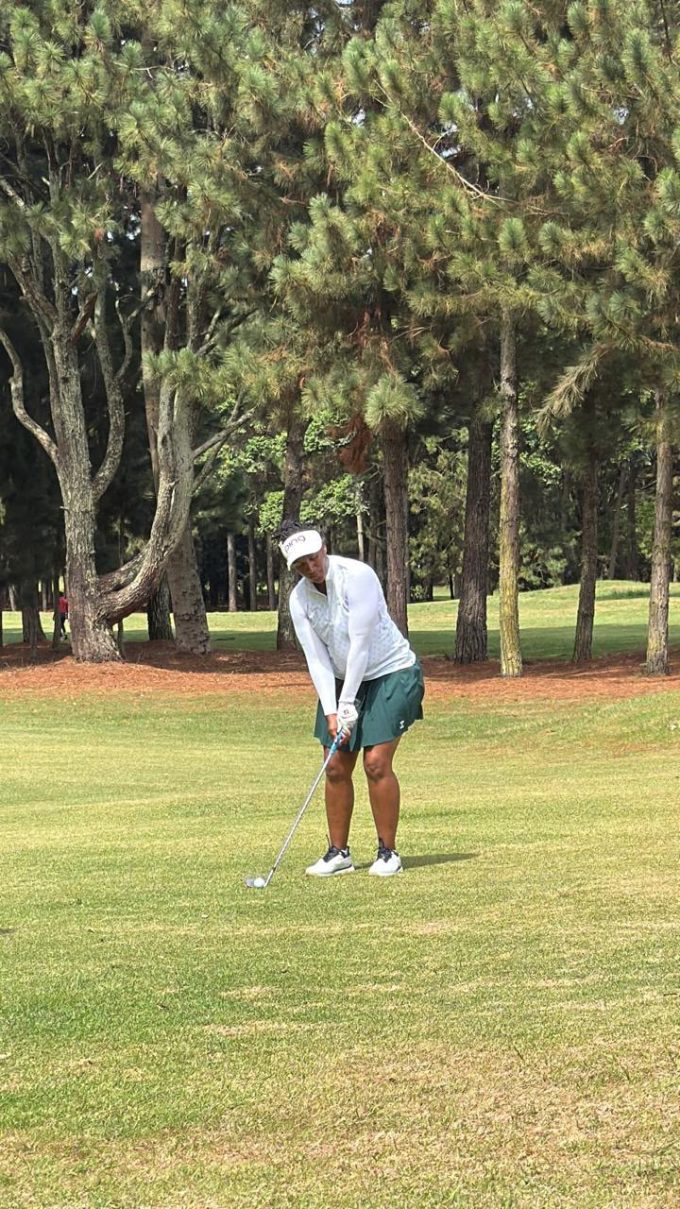 Nobuhle Dlamini during the Pearl of Africa Golf Series at Entebbe Club in Uganda.