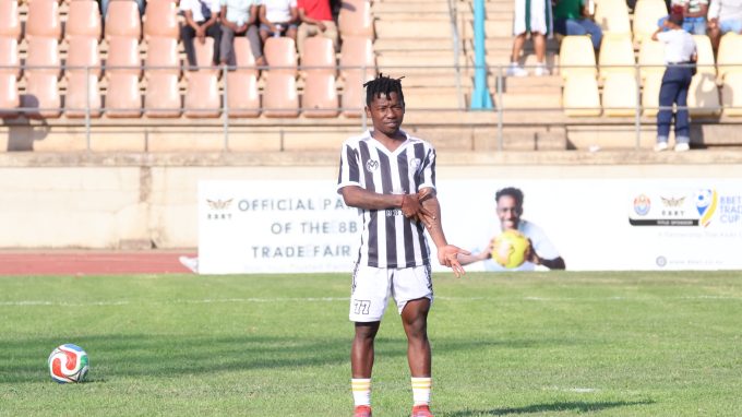 Mbabane Highlanders AM's Hopewell Cele is among the SA internationals plying trade in Eswatini. (Pic:Nimrod Hlophe)