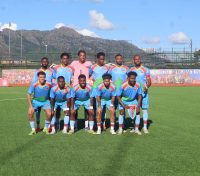 The Eritrean players before the match against Eswatini at the Somhlolo National Stadium. (Pic: Times of Eswatini)
