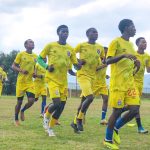 Captain Luyanda Nhlengetfwa is leading the players during a warm-up session at Lobamba Technical Centre. (Pic: Times of Eswatini)