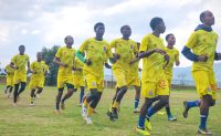 Captain Luyanda Nhlengetfwa is leading the players during a warm-up session at Lobamba Technical Centre. (Pic: Times of Eswatini)