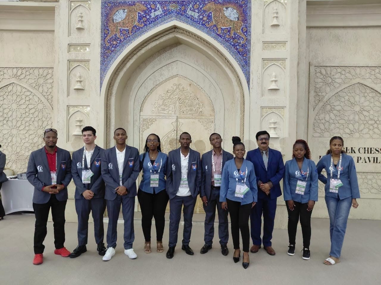 Team Eswatini Gambia and Thailand, respectively, as the FIDE Chess Olympiad ends today. (Sourced from Eswatini Chess Federation's FB Page)