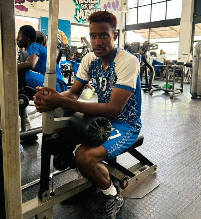 DR Congo forward Alrick Pandemoya is linked with TP Mazembe. (Pic:Supplied)