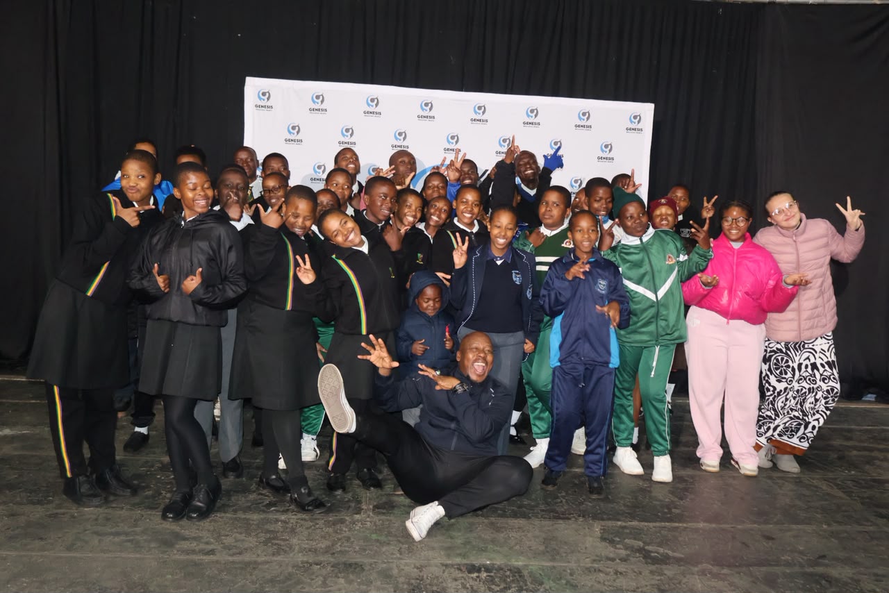 The learners with their mentor Halmiton Dlamini