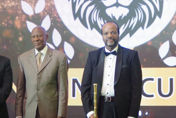 His Majesty King Mswati III with some members of the King’s Cup Golf organising committee.