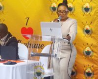 Mbabane Municipal Council CEO Gcinile Fakudze during the presentation.