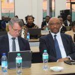 Minister for Finance Neal Rijkenberg and Central Bank Governor Dr Phil Mnisi.
