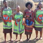 Indvuna yeMbali Bongiwe 'Vivane' Hlatshwako (2nd right) during the press confrence of the second leg of the Umhlanga ceremony.