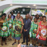 Staff members of Eswatini Electricity Company with His Majesty King Mswati III after the King toured the company’s exhibition stall during the 58th Eswatini International Trade Fair.