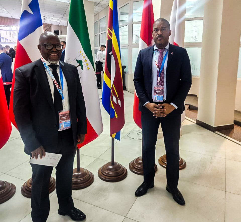 EOCGA president Adam ‘Bomber’ Mthethwa and chief executive officer Maxwell Jele represent Eswatini at the 14th International Forum “Russia – A Sporting Power” in Krasnoyarsk, Russia.(Supplied)