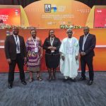 Mbabane East MP Welcome Dlamini poses with other members of the Pan-African Parliament.