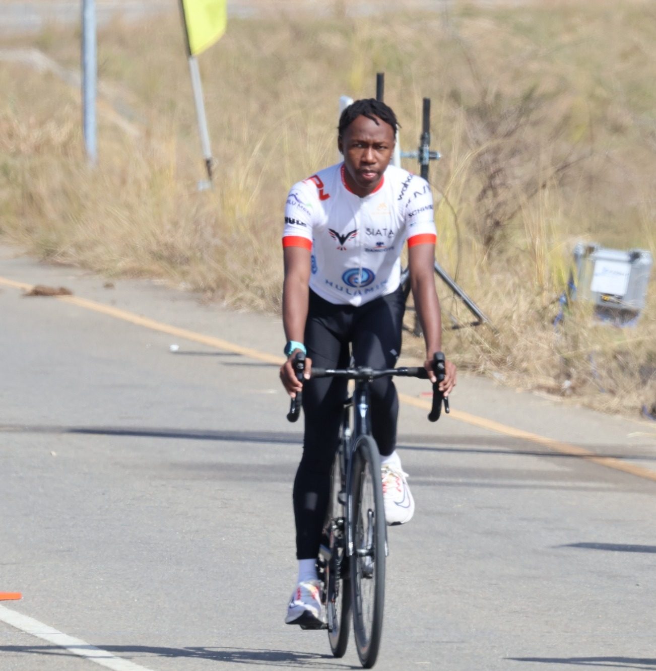 Team Siata Academy cyclist Sivuyile Gulwako has received praise following his performance at the 2026 MTN Khemani Road Classic. (Pic: Ntombikayise Gwebu/Times of Eswatini)