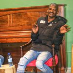 South African Director, Moruti Dhlamini stressing out a point during the session.(Pic: Neliswa Sibiya)