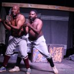 South African talented actors Hamilton Dlamini and Sibusiso Madondo on stage