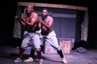 South African talented actors Hamilton Dlamini and Sibusiso Madondo on stage