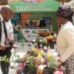 Some of the delegates touring one of the stalls.