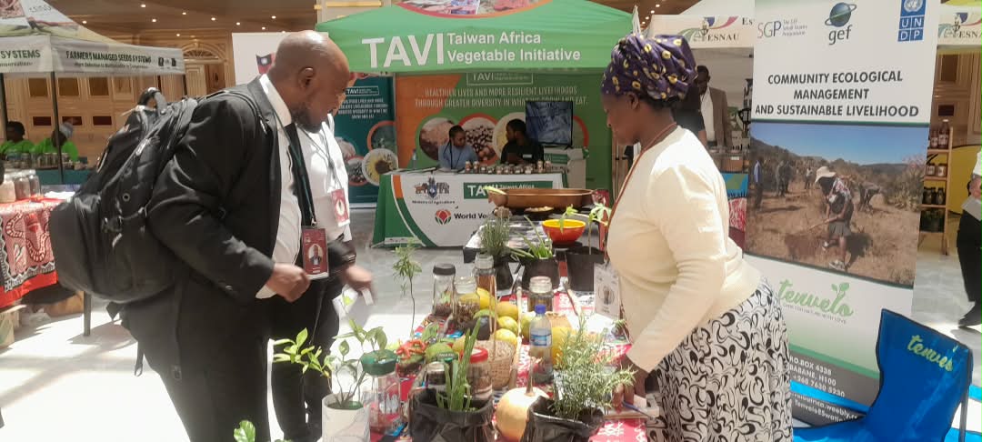 Some of the delegates touring one of the stalls.