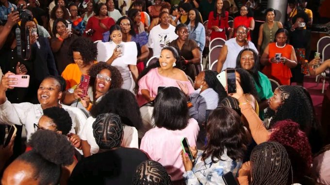The people's person Nozibele Mayaba came to the attendees taking pictures with them.