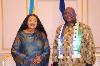 Minister for Foreign Affairs and International Cooperation Senator Pholile Shakantu held talks with Lesotho’s Minister of Foreign Affairs, Limpho Justice Tau.