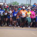 Runners set off from the starting line during the 2025 Imbube Marathon. (Pic: Sanele Jele)