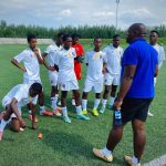 The national Under-15 coach giving instructions to the players during their friendly matches in Lesotho. (Pic: Eswatini Football Association)