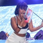 Amapiano sensation, Zee Nxumalo on stage for her Eswatini Farmers Market performance. (Pic : Takhona Sithole)