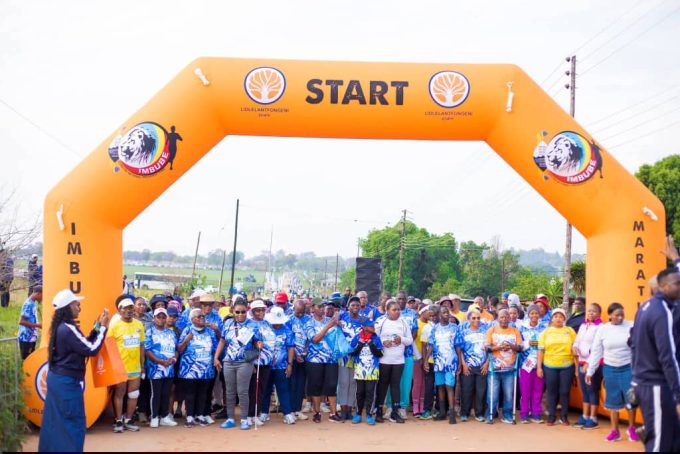 Runners at the start line of the 2025 Imbube Marathon in Lobamba. (Pic: Imbube Marathon)