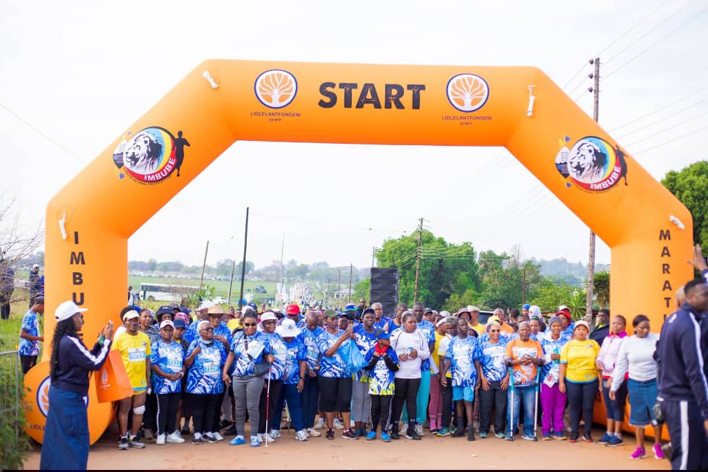 Runners at the start line of the 2025 Imbube Marathon in Lobamba. (Pic: Imbube Marathon)