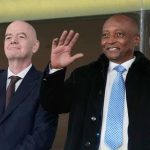 CAF President Patrice Motsepe (R) and FIFA President Gianni Infantino.