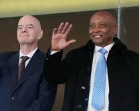 CAF President Patrice Motsepe (R) and FIFA President Gianni Infantino.