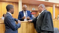 Buisnessman and PUDEMO member Zweli Dlamini’s bail appeal has been dismissed by the Supreme Court. He is flanked by his attorney Sibusiso Nhlabatsi (R) and lawyer Wandile Maseko. (Pic: Kwanele Dlamini)